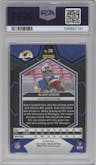 Blake Corum from the 2024 Panini Mosaic set featuring a Genesis parallel graded by PSA and given an overall grade of 10.