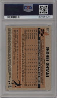 Shohei Ohtani from the 2018 Topps Series 2 set graded by PSA and given an overall grade of 10.