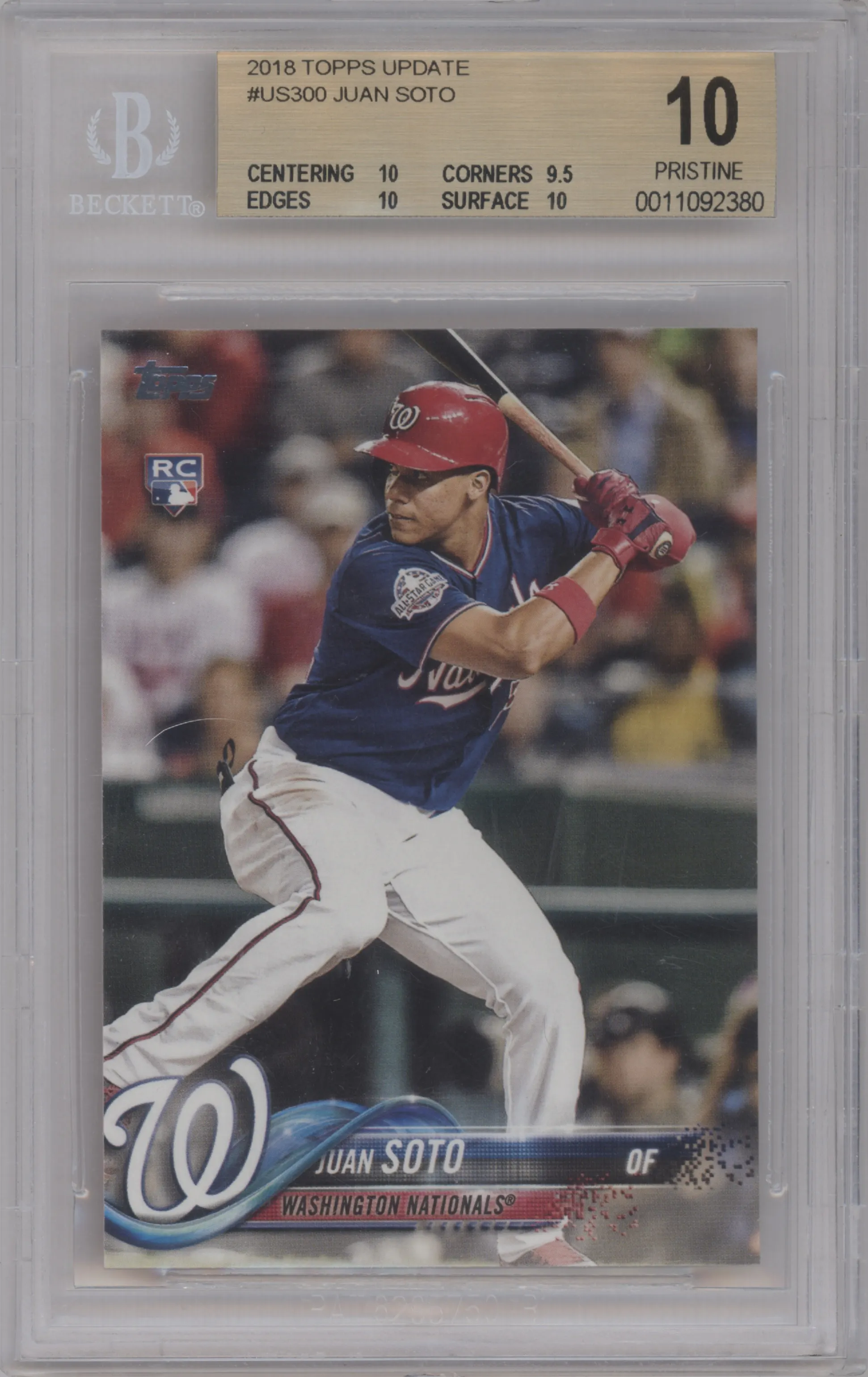 2018 Topps Update Juan Soto BGS 10
