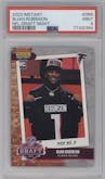 Bijan Robinson from the 2023 Panini Instant NFL Draft Night set graded by PSA and given an overall grade of 9.