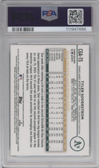 Tyler Soderstrom from the 2024 Topps Gilded Collection set graded by PSA and given an overall grade of 10.