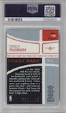 Tracy McGrady from the 2005-06 Topps Finest set featuring a Refractor parallel graded by PSA and given an overall grade of 9.