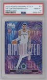 Victor Wembanyama from the 2023-24 Panini Hoops Premium Stock set graded by PSA and given an overall grade of 10.