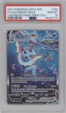 Vaporeon VMAX from the 2021 Pokemon SWSH set featuring a Vaporeon VMAX Premium Collection parallel graded by PSA and given an overall grade of 10.