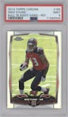 Mike Evans from the 2014 Topps Chrome set featuring a Refractor parallel graded by PSA and given an overall grade of 9.