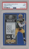 Jordan Love from the 2020 Panini Contenders Optic set featuring a Blue parallel graded by PSA and given an overall grade of 9.