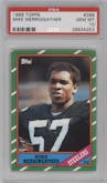 Mike Merriweather from the 1986 Topps set graded by PSA and given an overall grade of 10.