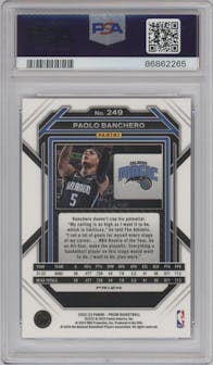 Paolo Banchero from the 2022-23 Panini Prizm  set featuring a Red Ice parallel graded by PSA and given an overall grade of 10.