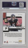 Drake London from the 2022 Panini Donruss Optic set featuring a Black Pandora parallel graded by PSA and given an overall grade of 9.