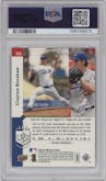 Clayton Kershaw from the 2008 Upper Deck Timeline set graded by PSA and given an overall grade of 9.