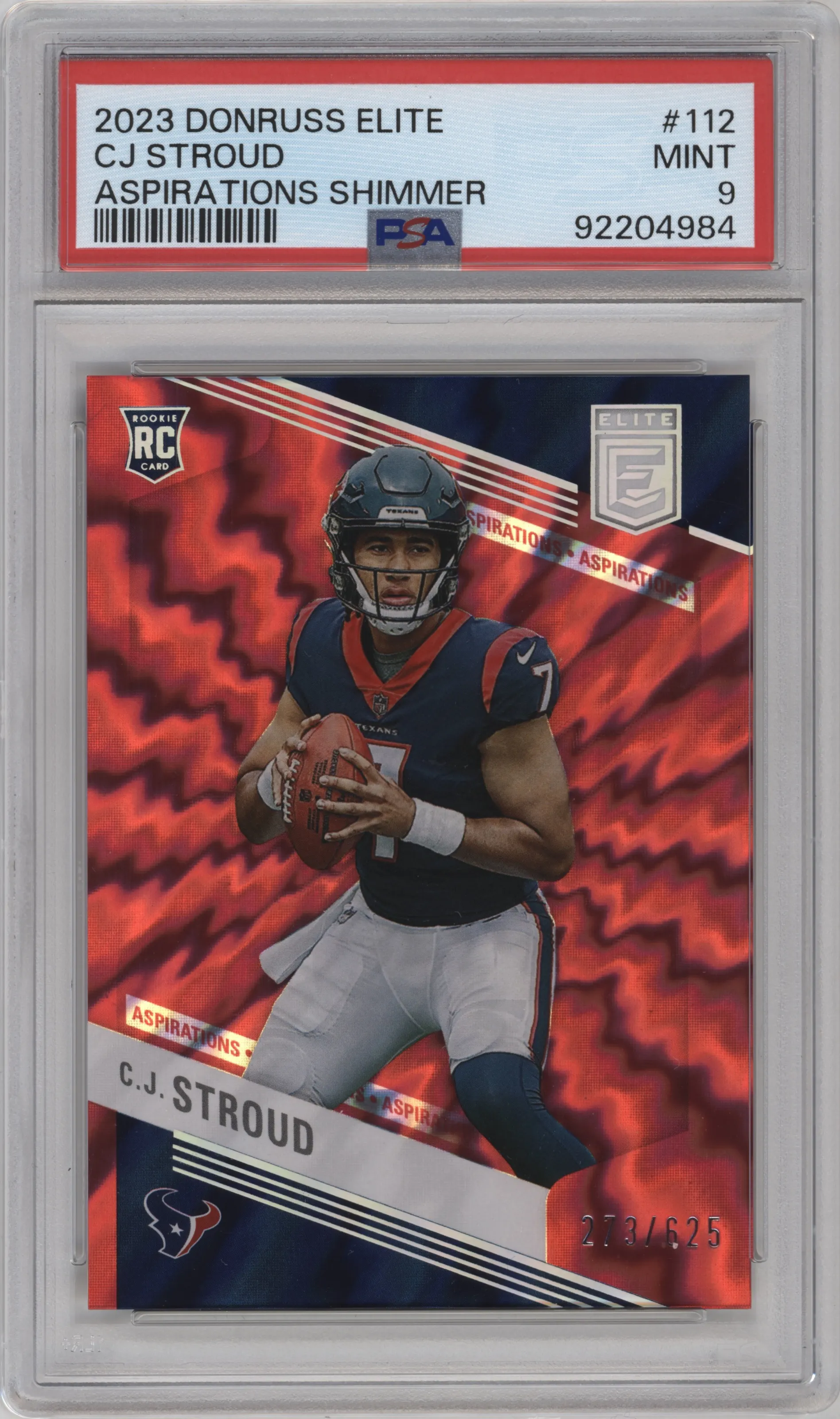 2023 Donruss Elite C.J. Stroud Aspirations Shimmer PSA 9