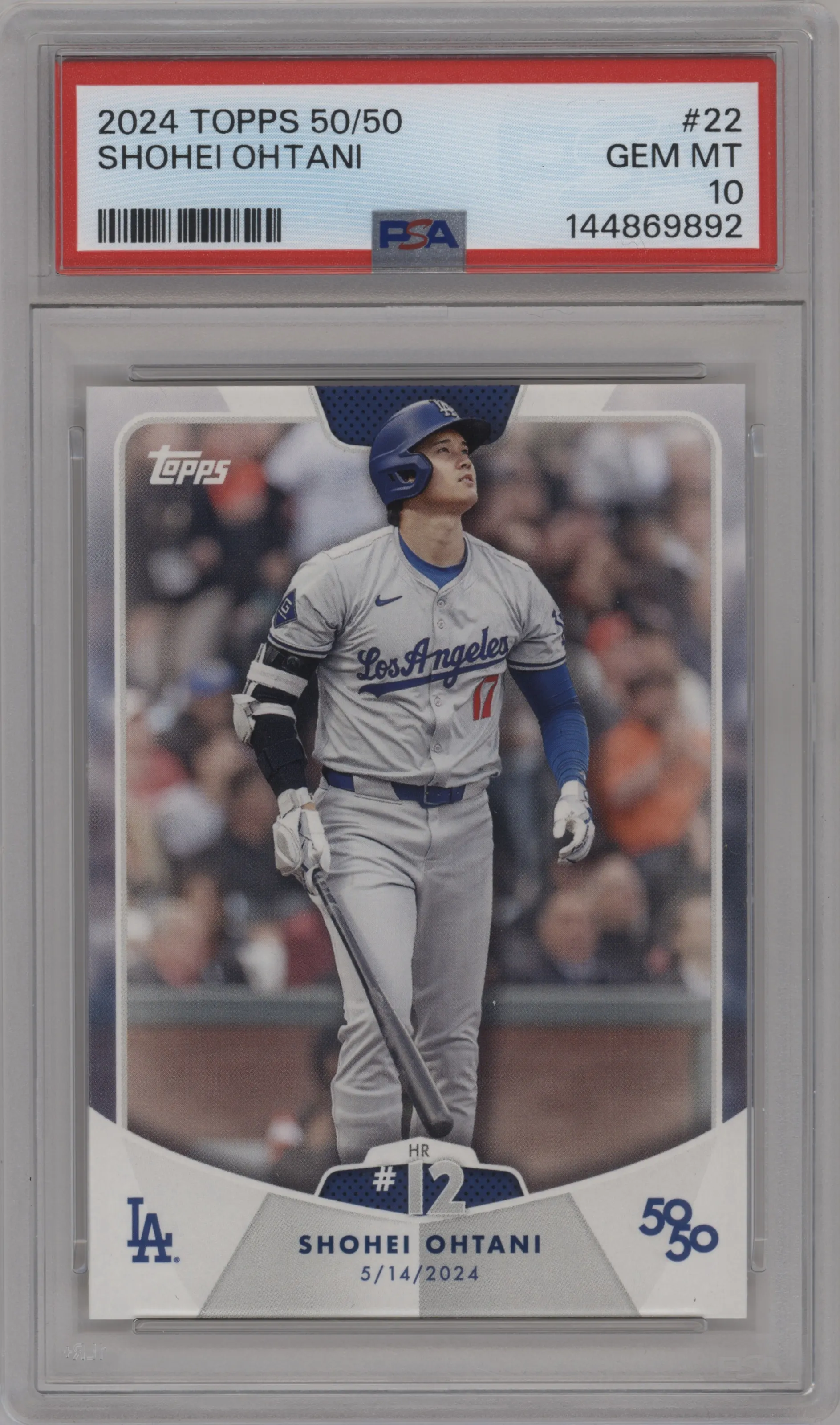 2024 Topps 50/50 Shohei Ohtani PSA 10