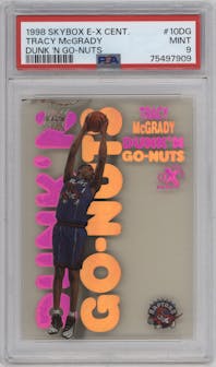 Tracy McGrady from the 1998-99 Skybox E-X Century set graded by PSA and given an overall grade of 9.