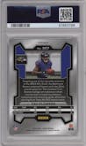Zay Flowers  from the 2023 Panini Prizm set featuring a Silver Prizm parallel graded by PSA and given an overall grade of 10.