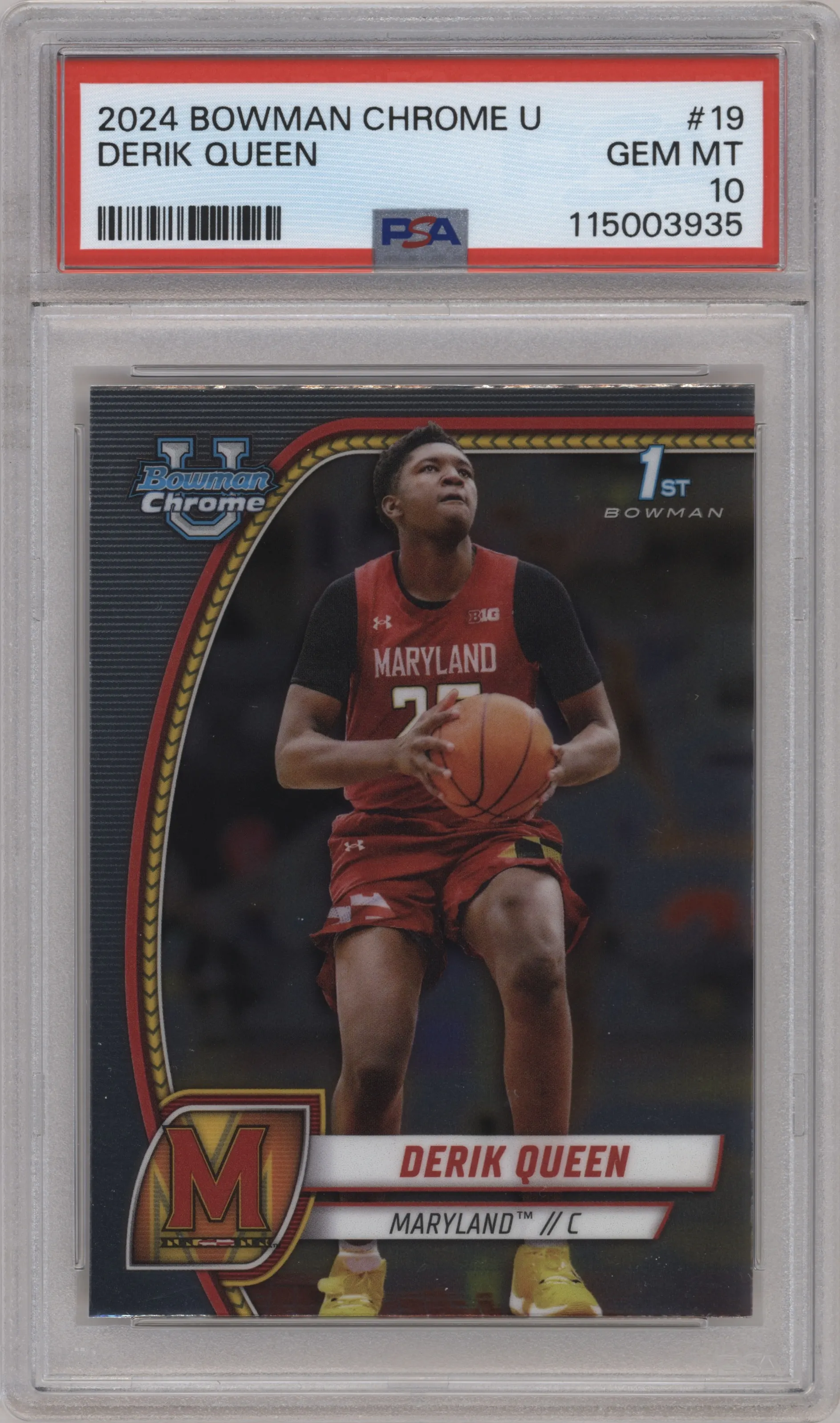 2024 Bowman University Chrome Derik Queen PSA 10