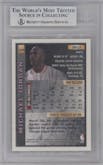 Michael Jordan from the 1995-96 Topps Finest set graded by Beckett and given an overall grade of 9.