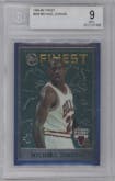 Michael Jordan from the 1995-96 Topps Finest set graded by Beckett and given an overall grade of 9.