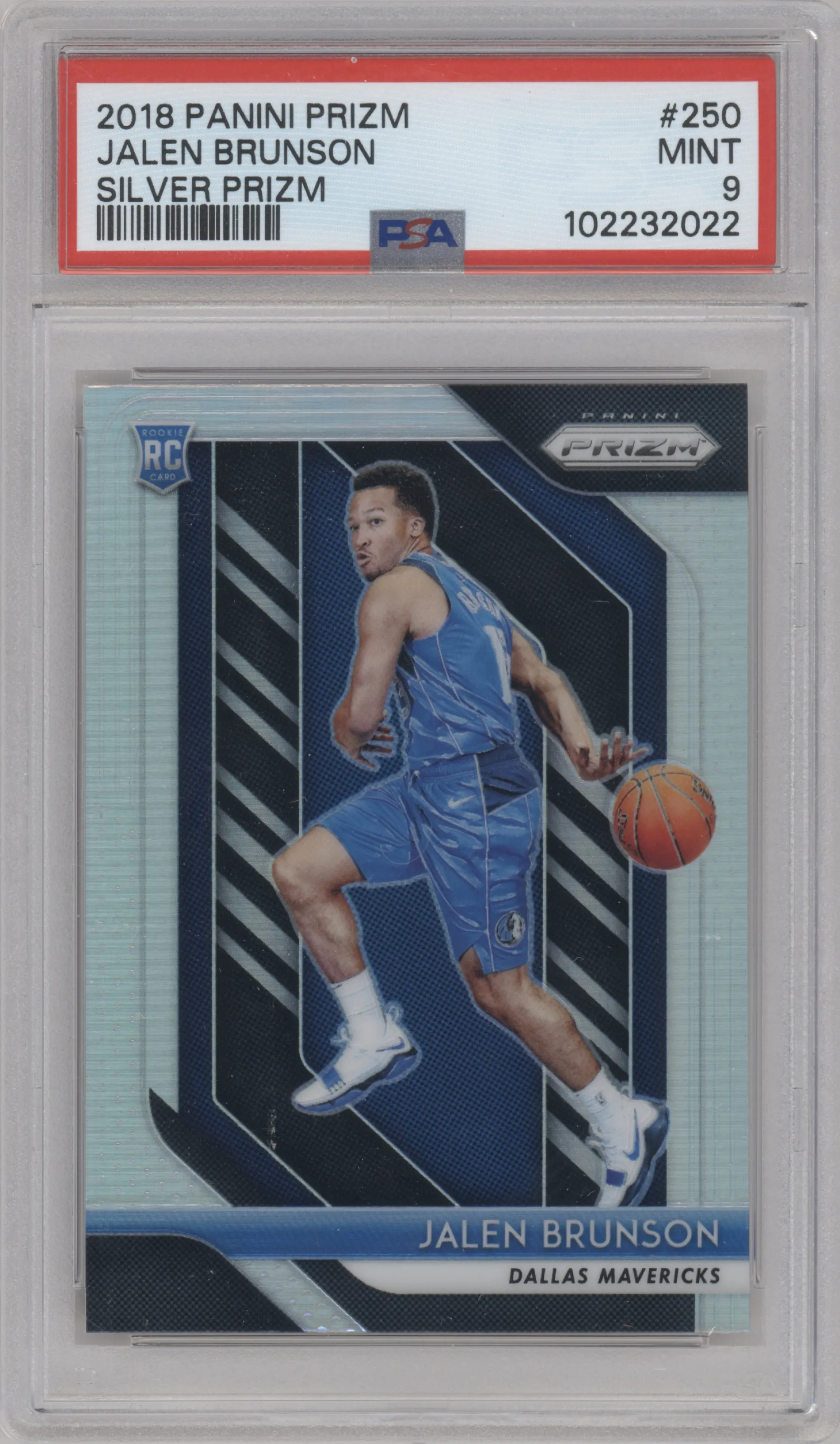 2018 Panini Prizm Jalen Brunson Silver Prizm #250 PSA 9