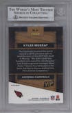 Kyler Murray  from the 2019 Panini The National VIP set featuring a Red White Blue parallel graded by Beckett and given an overall grade of 9.