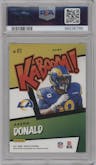 Aaron Donald from the 2021 Panini Absolute set graded by PSA and given an overall grade of 9.