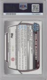 Kool-Aid McKinstry from the 2022 Bowman University Chrome set featuring a Gold Refractor parallel graded by PSA and given an overall grade of 9.