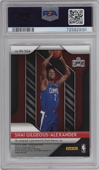 Shai Gilgeous-Alexander from the 2018-19 Panini Prizm set graded by PSA and given an overall grade of 10.