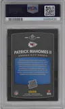 Patrick Mahomes II from the 2017 Panini Donruss set graded by PSA and given an overall grade of 9.