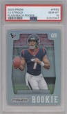 C.J. Stroud from the 2023 Panini Prizm set graded by PSA and given an overall grade of 10.
