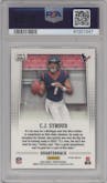 C.J. Stroud from the 2023 Panini Prizm set graded by PSA and given an overall grade of 10.