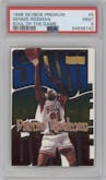 Dennis Rodman from the 1998-99 Skybox Premium set graded by PSA and given an overall grade of 9.