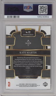 Kate Martin from the 2024 Panini Select WNBA set graded by PSA and given an overall grade of 10.