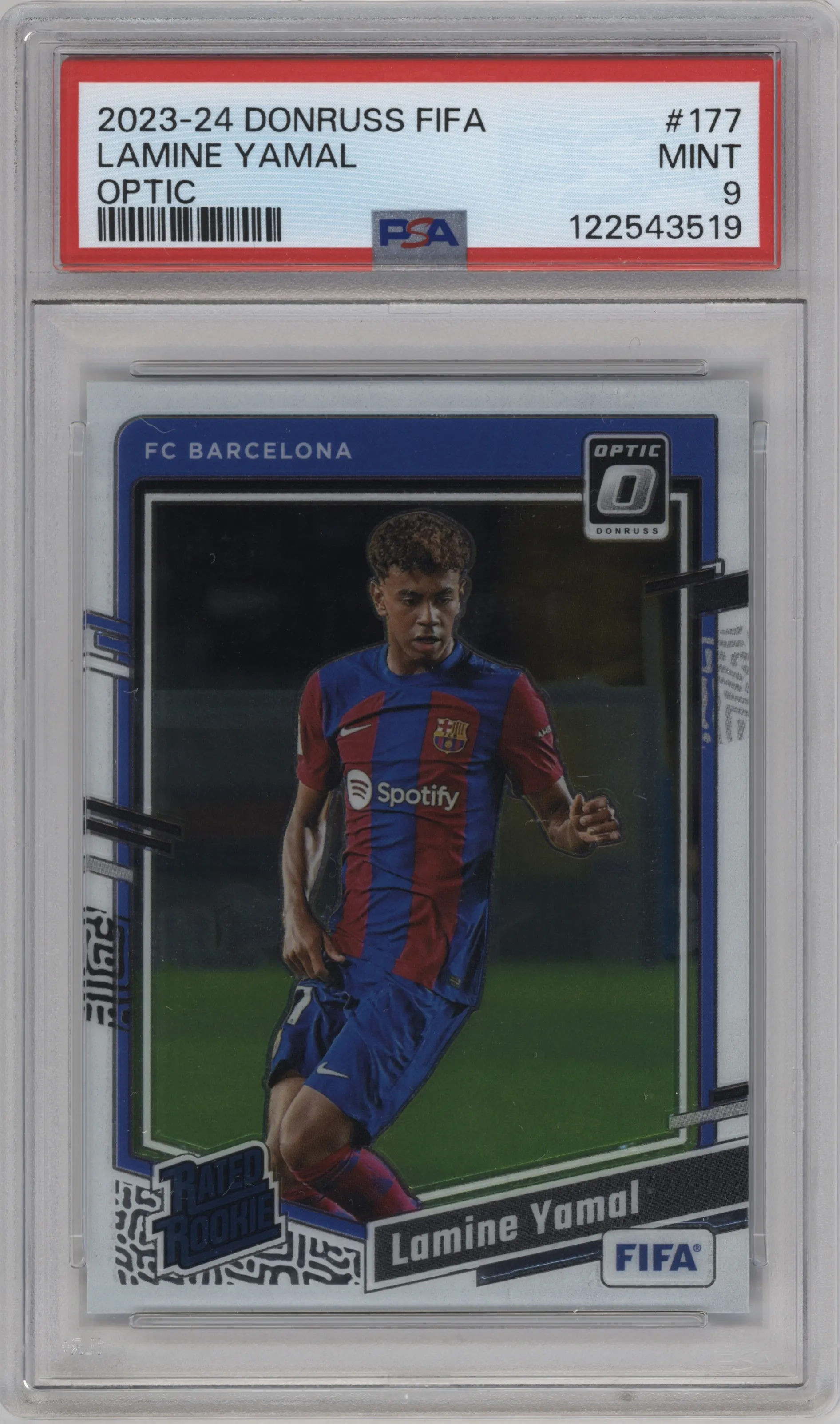 2023 Panini Donruss Opt.Rtd.Rke. Lamine Yamal #177 PSA 9