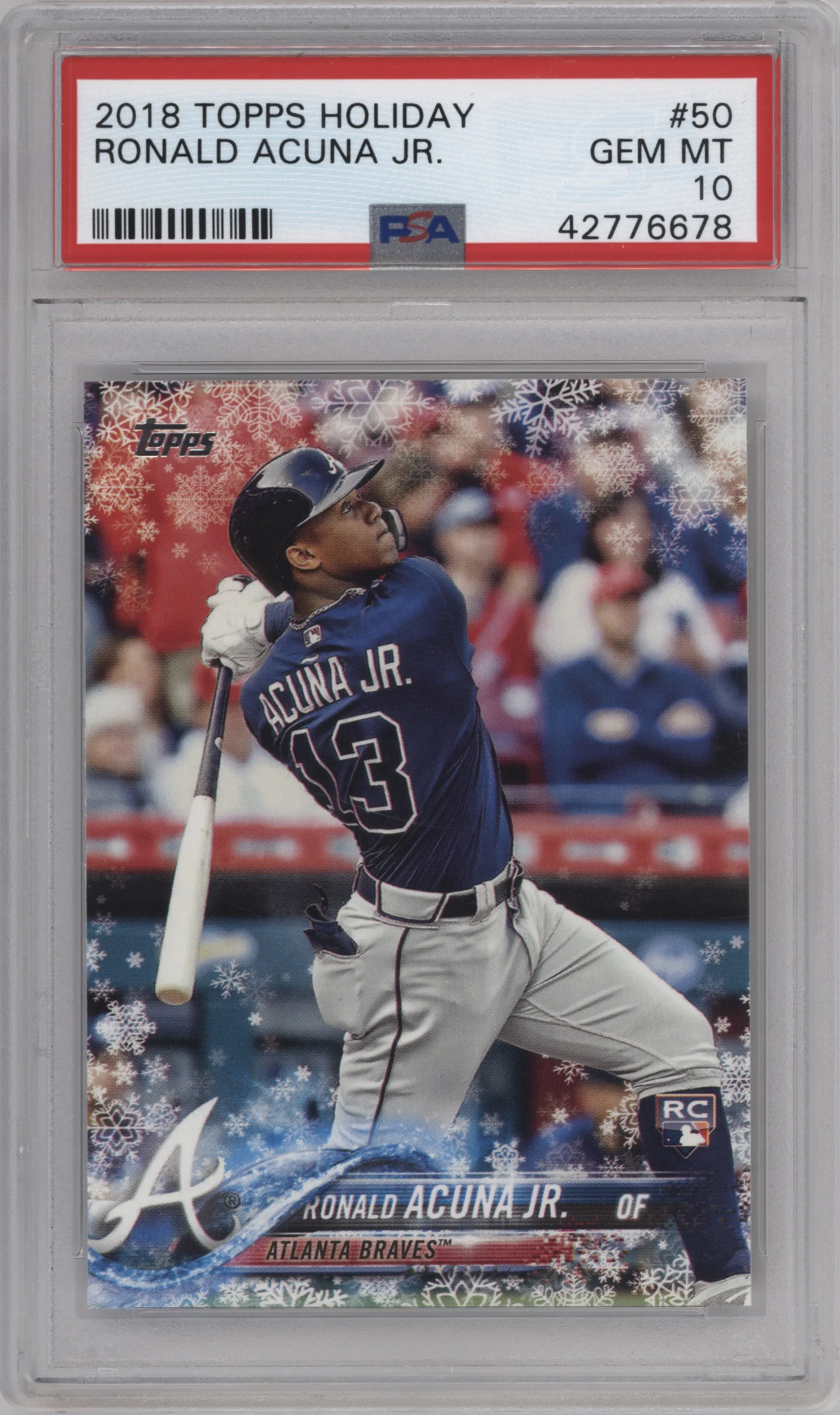 2018 Topps Holiday Ronald Acuna Jr. PSA 10