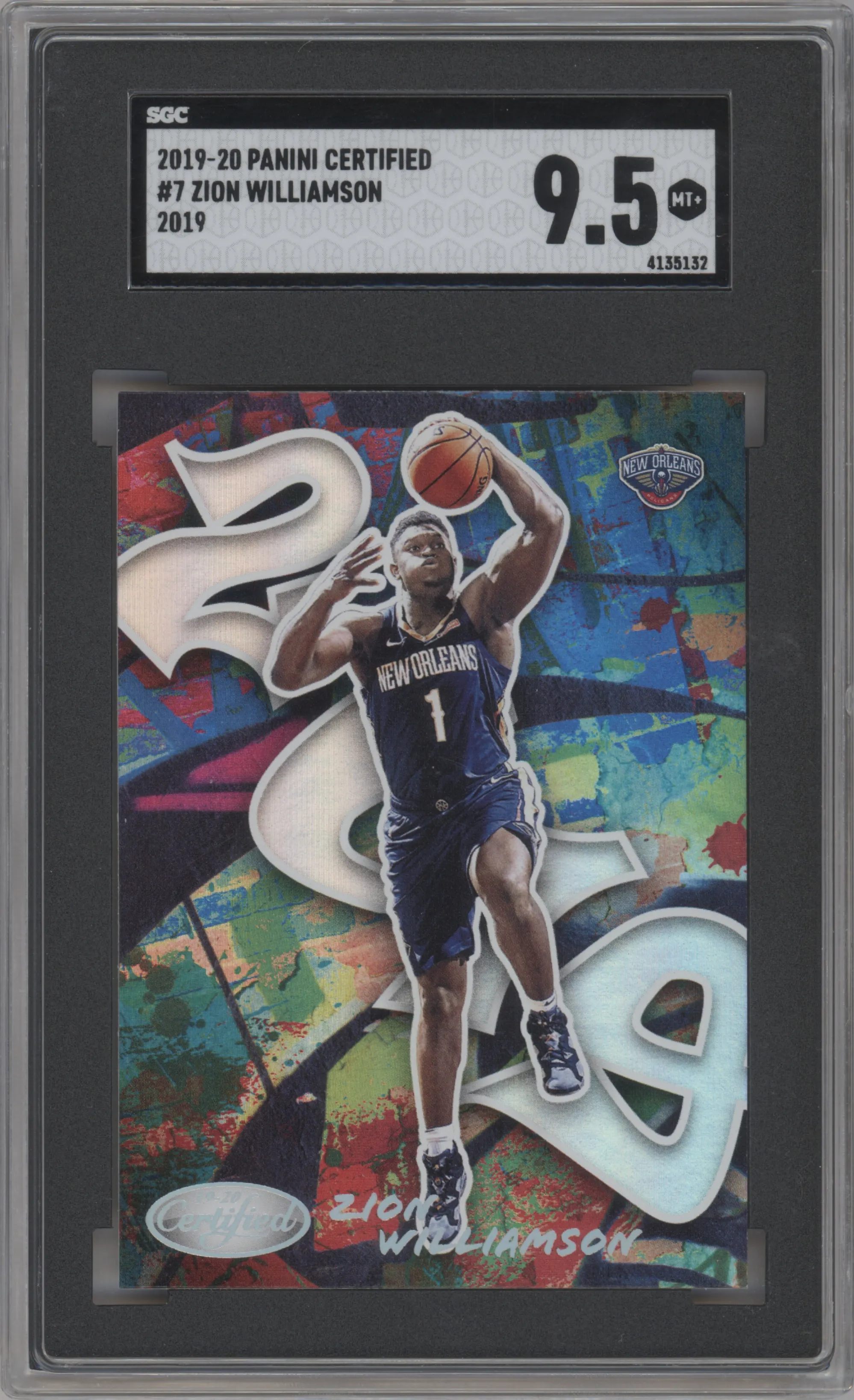 2019 Panini Certified Zion Williamson SGC 9.5
