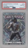 Bo Nix from the 2023 Bowman Chrome University set graded by PSA and given an overall grade of 10.