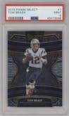 Tom Brady from the 2019 Panini Select  set graded by PSA and given an overall grade of 9.