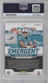Tua Tagovailoa from the 2020 Panini Prizm set featuring a No Huddle parallel graded by PSA and given an overall grade of 10.