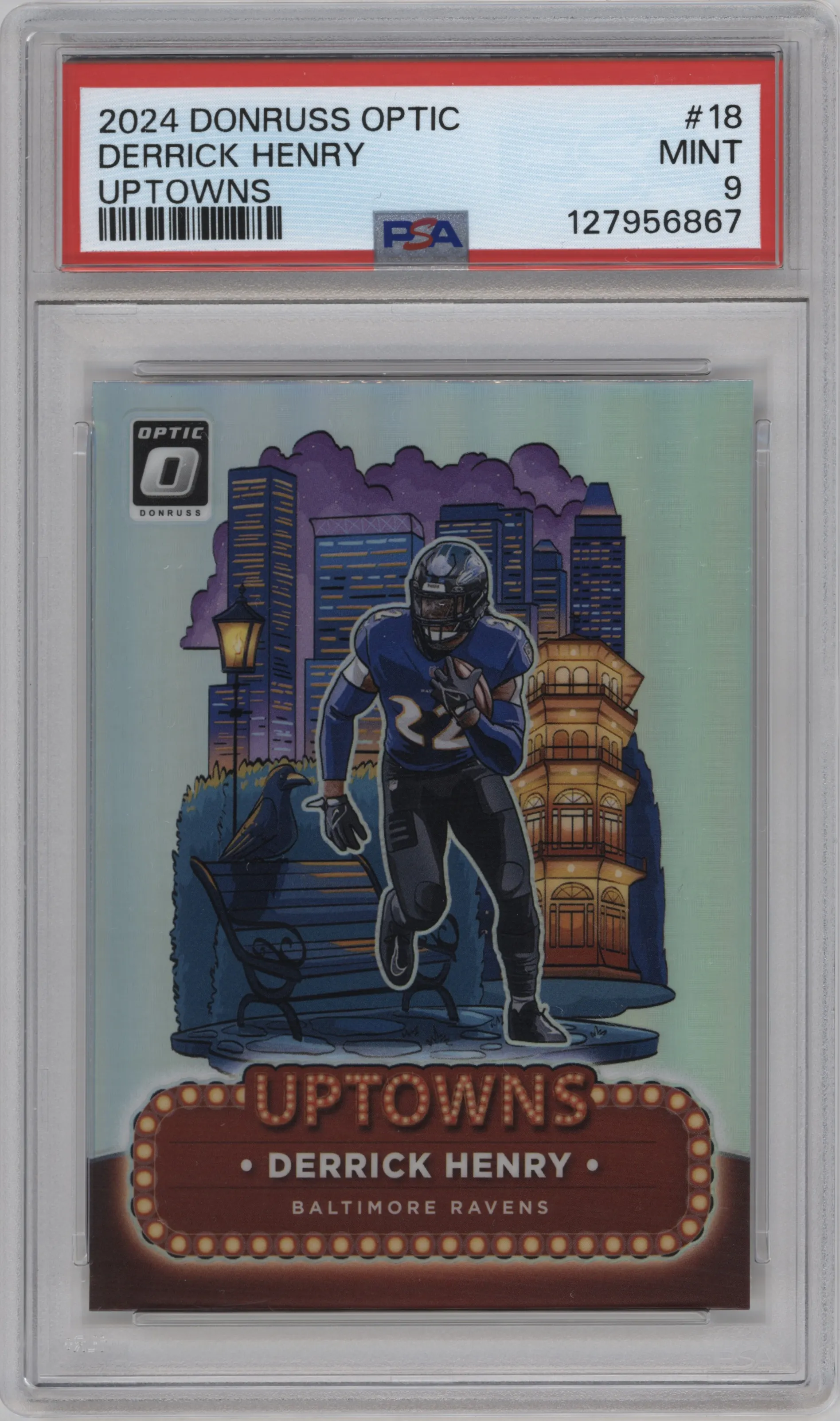 2024 Donruss Optic Uptowns Derrick Henry PSA 9