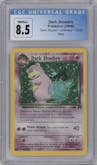 Dark Slowbro from the 2000 Pokemon set graded by CSG and given an overall grade of 8.5.