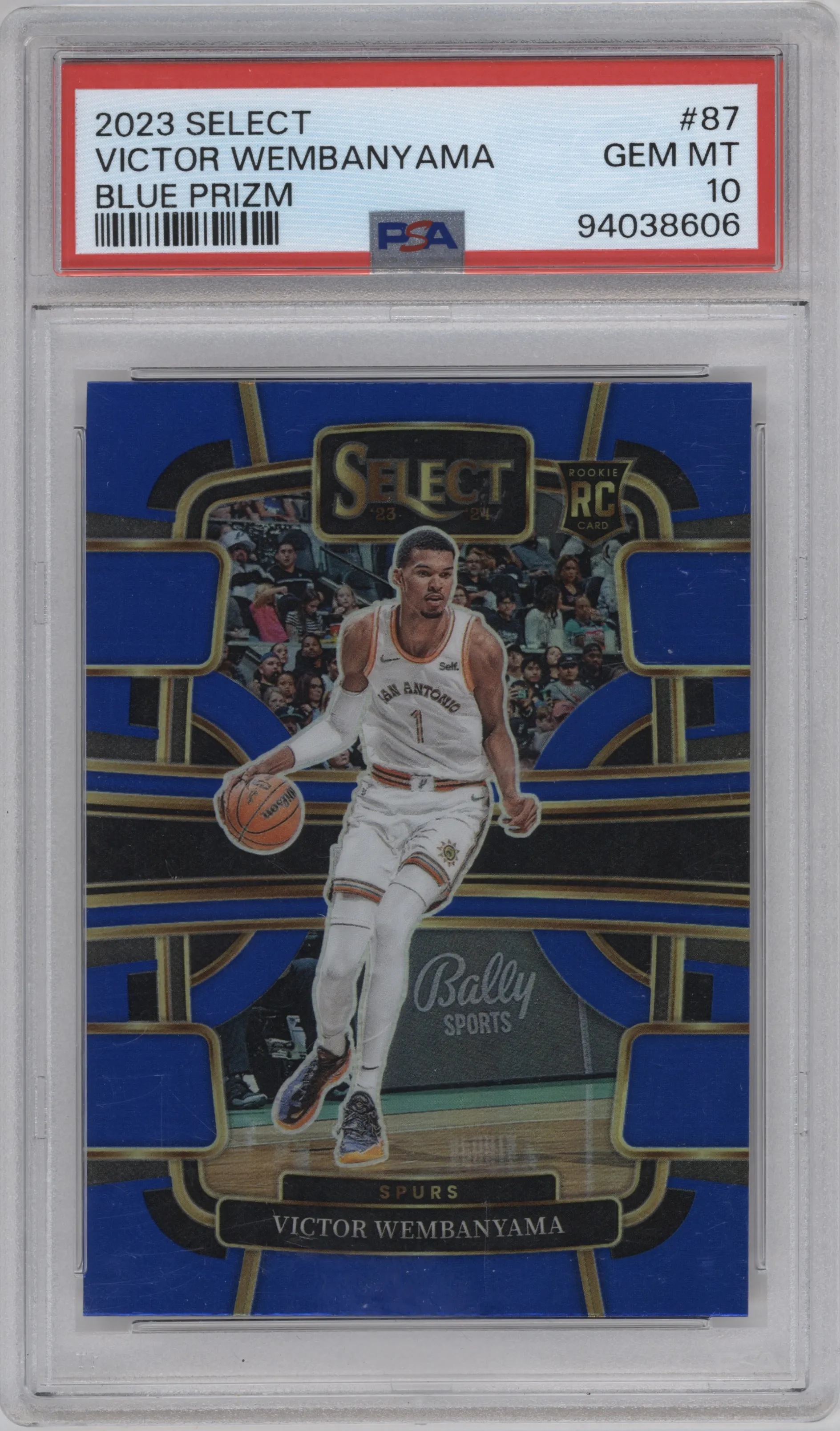 2023 Panini Select Victor Wembanyama Blue Prizm PSA 10