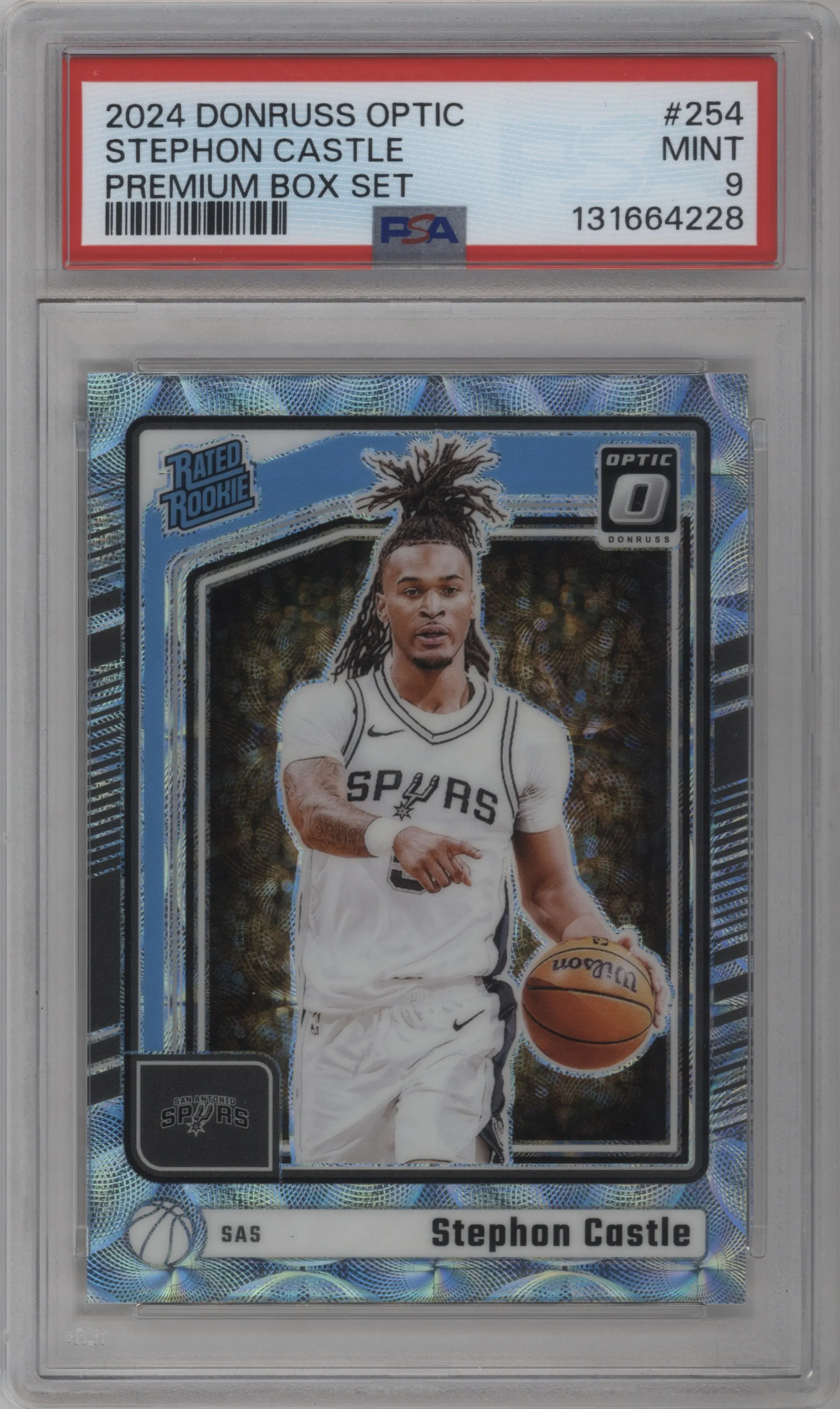 2024 Donruss Optic Rated Rookie Stephon Castle Premium Box Set #254 PSA 9