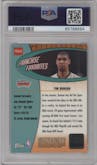 Tim Duncan from the 1999-00 Bowman's Best set featuring a Auto parallel graded by PSA and given an overall grade of 7.