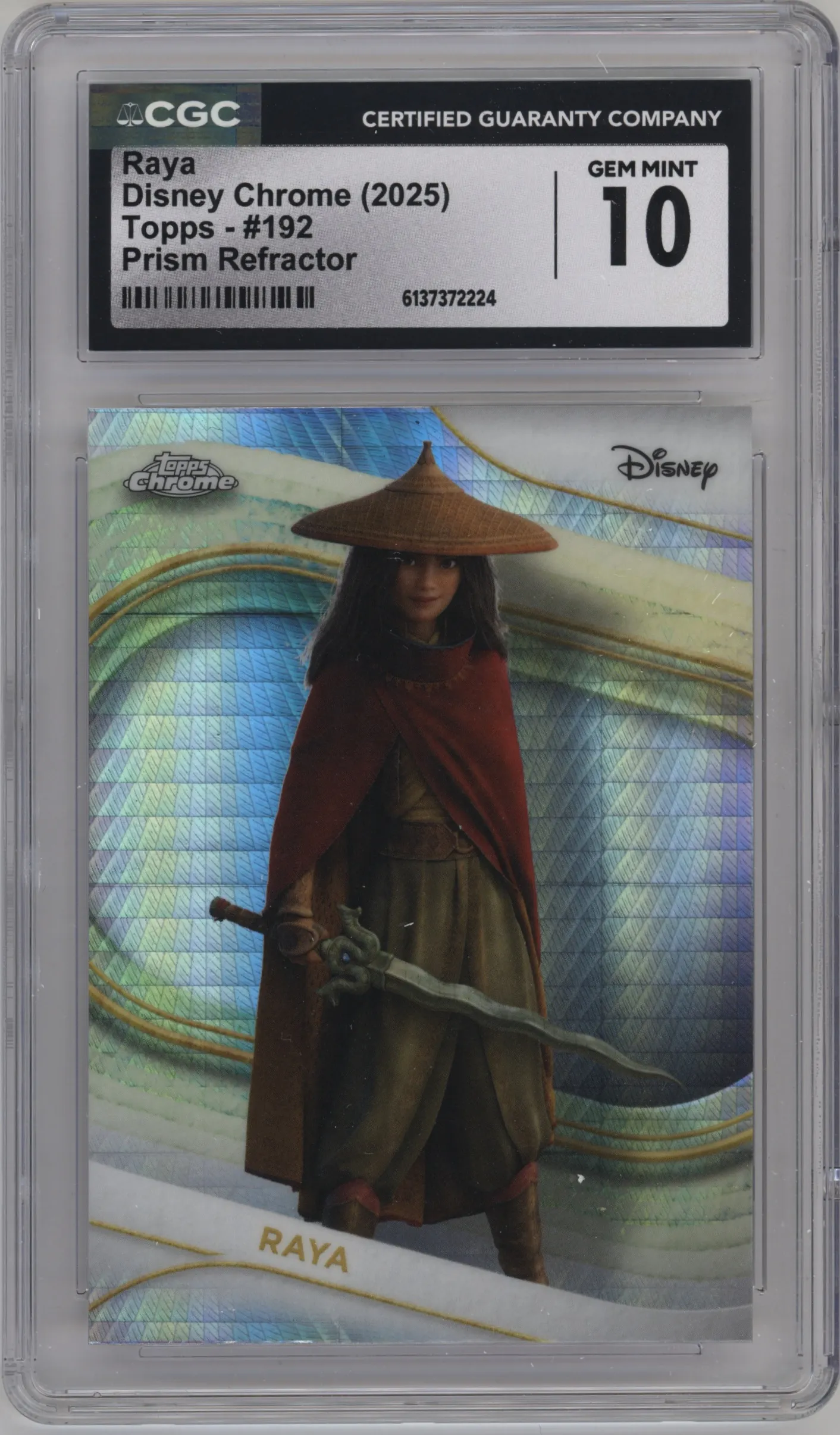 2025 Topps Chrome Disney Raya Prism Refractor CGC 10