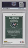 C.J. Stroud  from the 2023 Donruss Optic set graded by PSA and given an overall grade of 9.