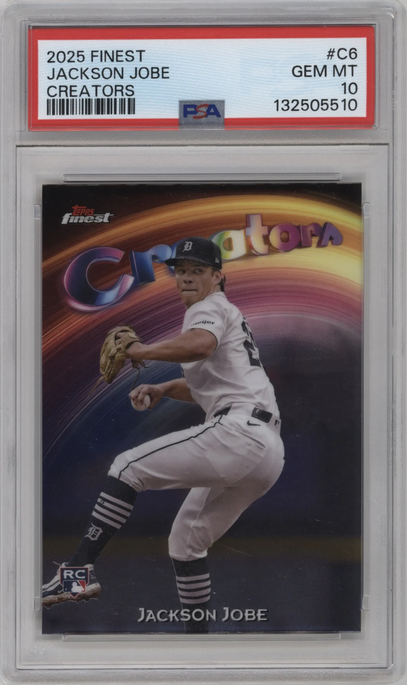 2025 Topps Finest Creators Jackson Jobe PSA 10