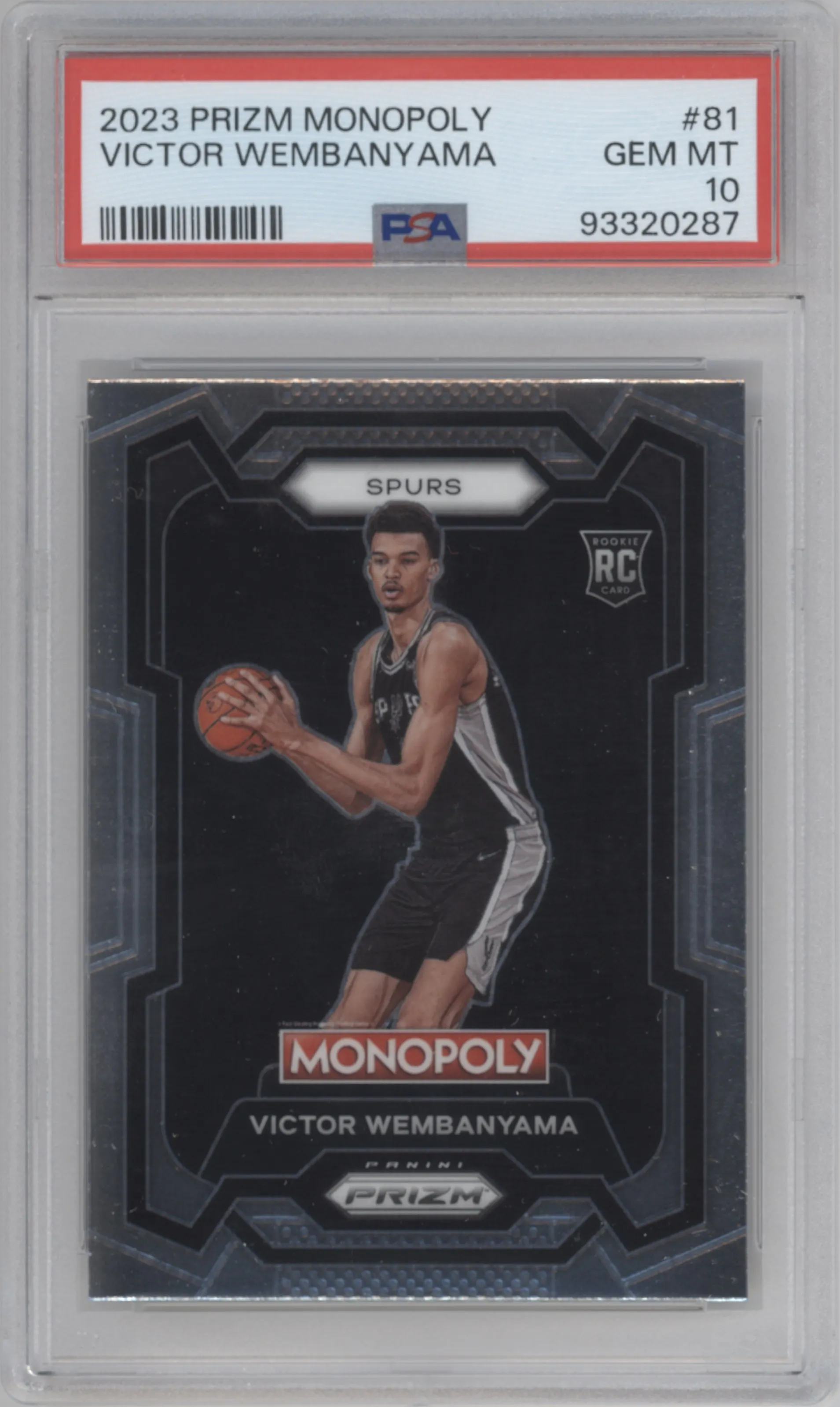 2023 Panini Prizm Monopoly Victor Wembanyama PSA 10