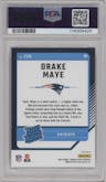 Drake Maye from the 2024 Donruss Optic set featuring a Holo parallel graded by PSA and given an overall grade of 10.