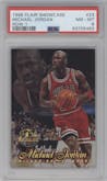 Michael Jordan from the 1996-97 Flair Showcase  set graded by PSA and given an overall grade of 8.