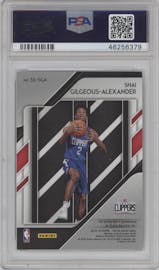 Shai Gilgeous-Alexander from the 2018-19 Panini Prizm set graded by PSA and given an overall grade of 10.