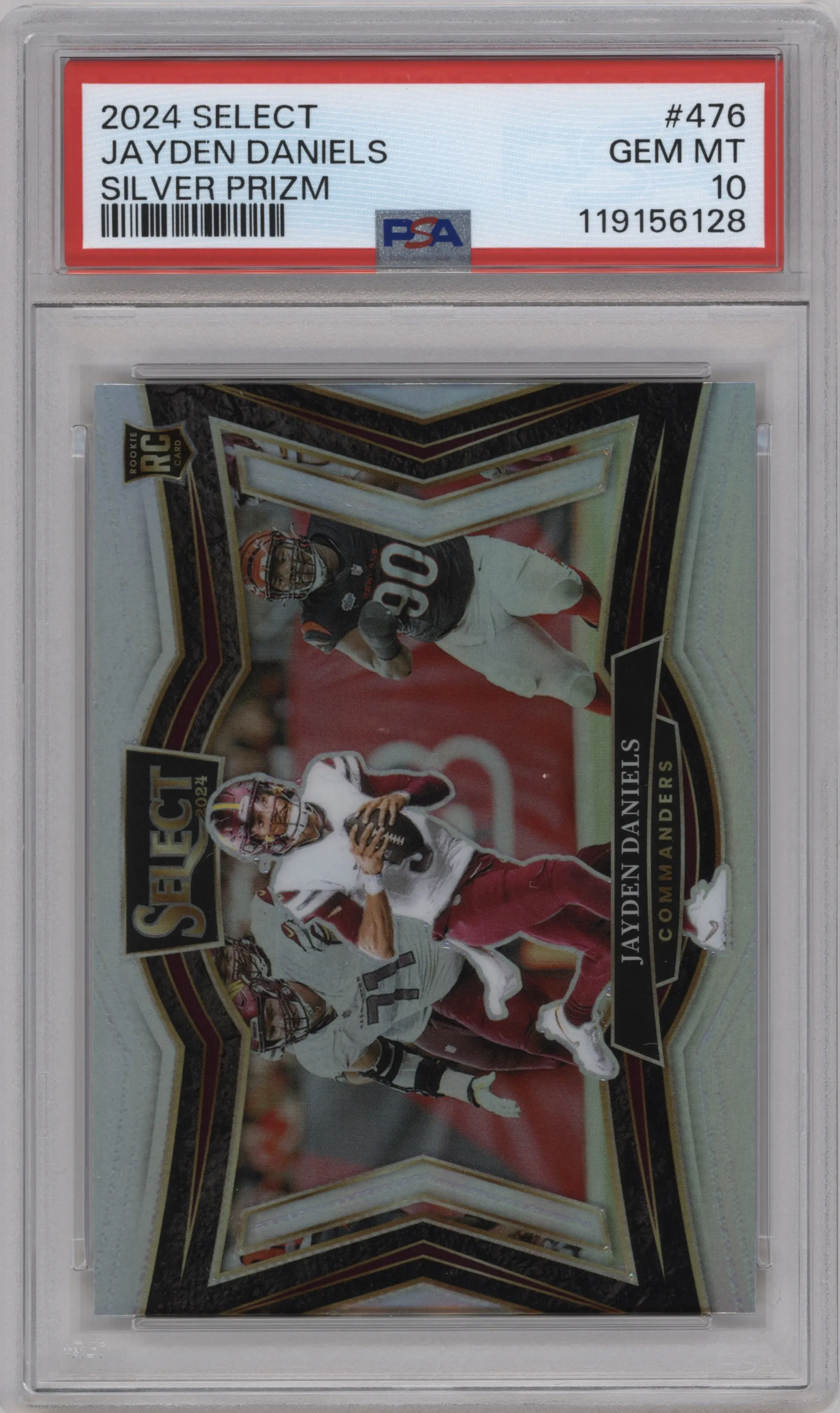 2024 Panini Select Field Lvl. Jayden Daniels Silver Prizm PSA 10